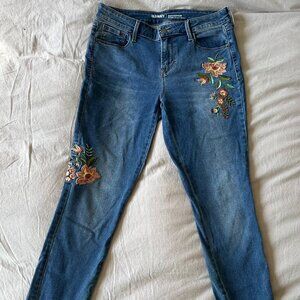 Old Navy Rockstar Skinny Jeans with Floral Details